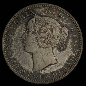 Canada, Victoria, 5 cents : 1865