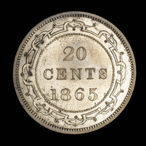 Canada, Victoria, 20 cents : 1865