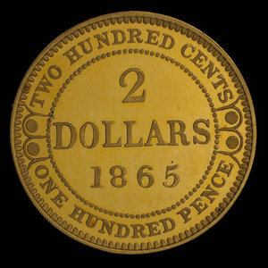 Canada, Victoria, 2 dollars : 1865