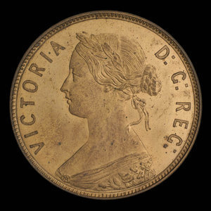 Canada, Victoria, 1 cent : 1880