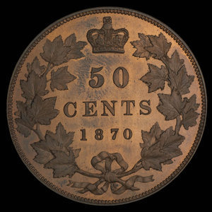 Canada, Victoria, 50 cents : 1870