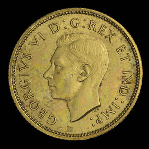 Canada, George VI, 25 cents : 1937