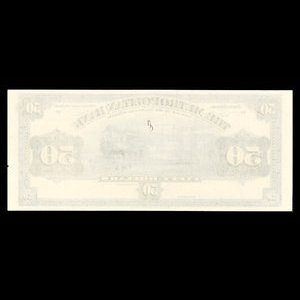 Canada, Metropolitan Bank (The), 50 dollars : November 5, 1909