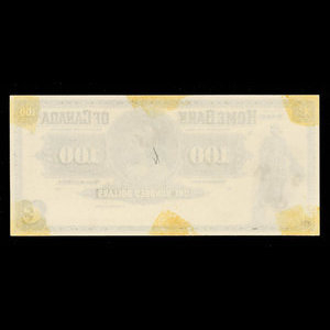 Canada, Home Bank of Canada, 100 dollars : March 2, 1914