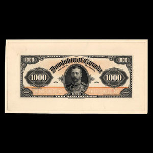 Canada, Dominion of Canada, 1,000 dollars : January 3, 1911