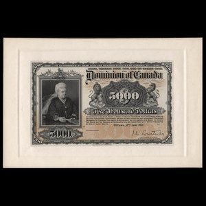 Canada, Dominion of Canada, 5,000 dollars : January 2, 1901