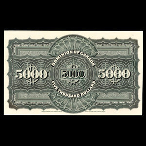 Canada, Dominion of Canada, 5,000 dollars : January 2, 1901