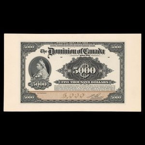 Canada, Dominion of Canada, 5,000 dollars : January 2, 1918