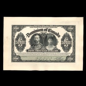 Canada, Dominion of Canada, 50,000 dollars : January 2, 1918