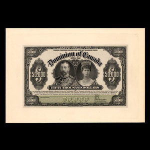 Canada, Dominion of Canada, 50,000 dollars : January 2, 1924