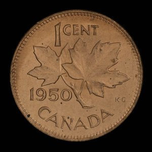Canada, George VI, 1 cent : 1950