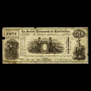 Canada, Permanent Building Society of the Distirct of Iberville, no denomination : 1895