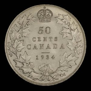 Canada, George V, 50 cents : 1934