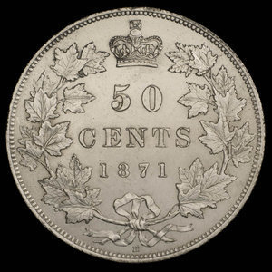 Canada, Victoria, 50 cents : 1871
