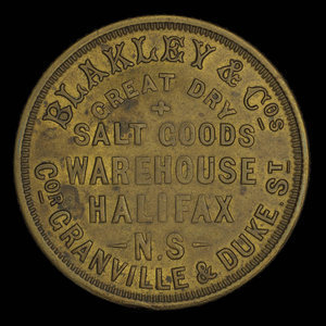 Canada, Blackley & Co., no denomination : 1882