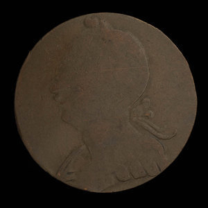 Canada, unknown, 1/2 penny : 1838