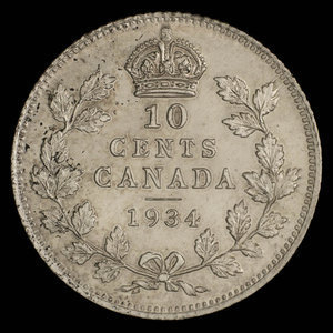 Canada, George V, 10 cents : 1934