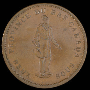 Canada, City Bank (Montreal), 1 penny : 1837