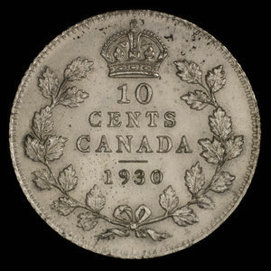 Canada, George V, 10 cents : 1930