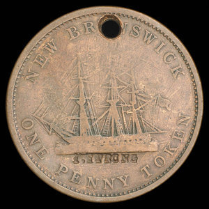 Canada, Province of New Brunswick, 1 penny : 1843