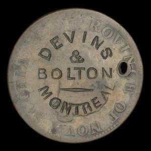 Canada, Devins & Bolton, no denomination : 1867