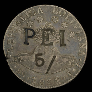 Canada, unknown, 5 shillings : 1831