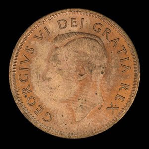 Canada, George VI, 1 cent : 1952