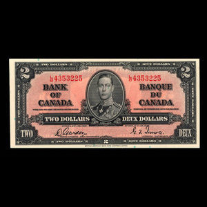 Canada, Bank of Canada, 2 dollars : January 2, 1937