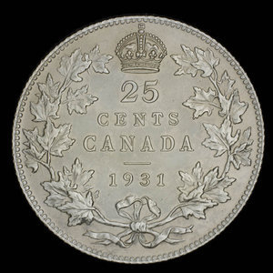 Canada, George V, 25 cents : 1931