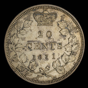 Canada, Victoria, 20 cents : 1871