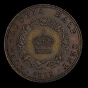 Canada, Victoria, 1/2 cent : 1861