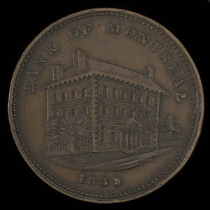 Canada, Bank of Montreal, 1/2 penny : 1839