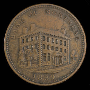 Canada, Bank of Montreal, 1 penny : 1839