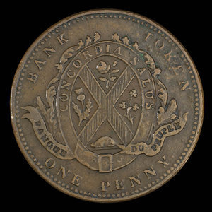 Canada, Bank of Montreal, 1 penny : 1839