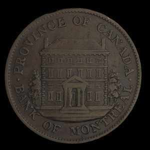 Canada, Bank of Montreal, 1/2 penny : 1844