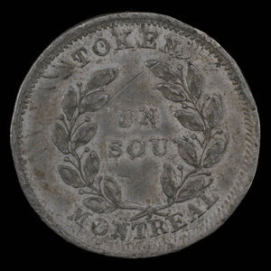 Canada, Numismatic & Antiquarian Society of Montreal, 1 sou : 1865