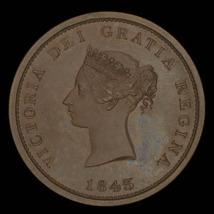 Canada, Province of New Brunswick, 1 penny : 1843