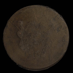 Canada, unknown, 1/2 penny : 1838