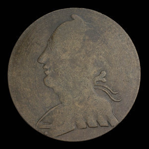 Canada, unknown, 1/2 penny : 1838