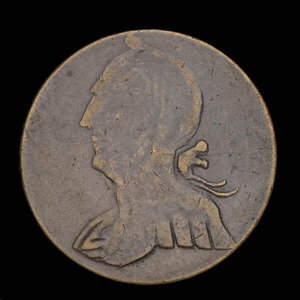 Canada, unknown, 1/2 penny : 1838