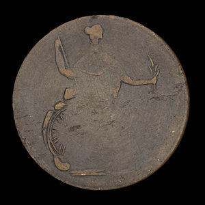 Canada, unknown, 1/2 penny : 1838