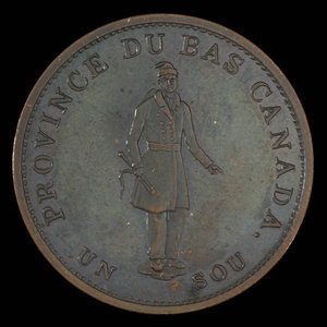 Canada, City Bank (Montreal), 1/2 penny : 1837