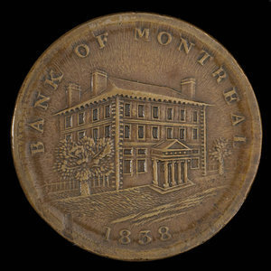 Canada, Bank of Montreal, 1/2 penny : 1838