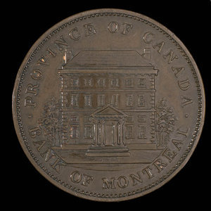 Canada, Bank of Montreal, 1/2 penny : 1838