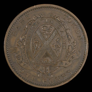 Canada, Bank of Montreal, 1/2 penny : 1838