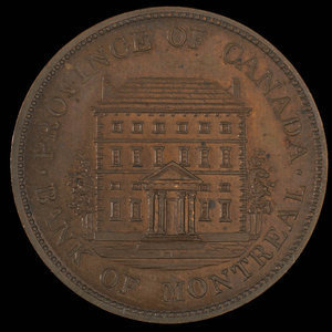 Canada, Bank of Montreal, 1/2 penny : 1842