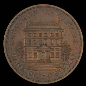 Canada, Bank of Montreal, 1 penny : 1842