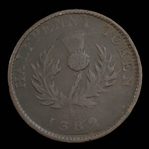 Canada, Province of Nova Scotia, 1/2 penny : 1382