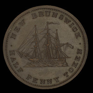 Canada, Province of New Brunswick, 1/2 penny : 1843