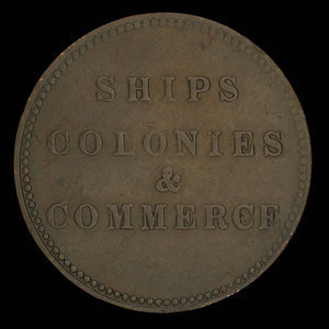 Canada, unknown, 1/2 penny : 1835